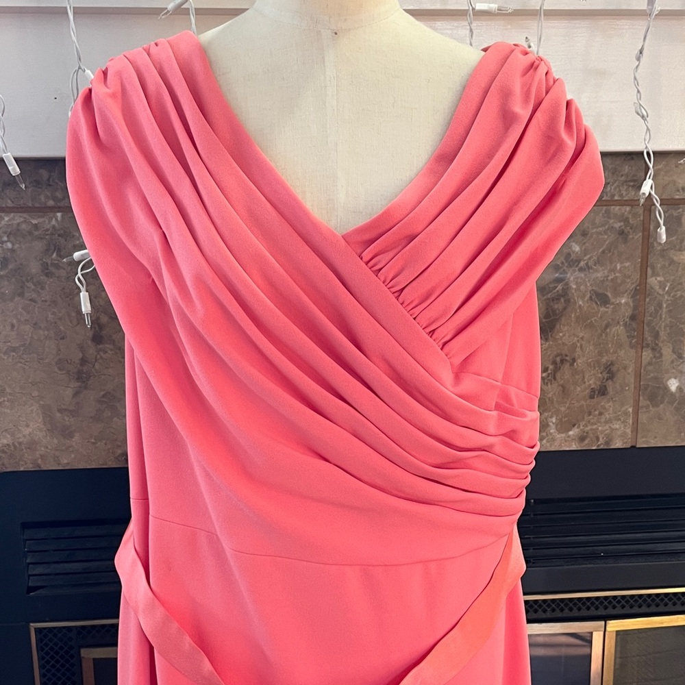 Tadashi Shoji Too Elegant Pink Draped Women's Dress size 1X